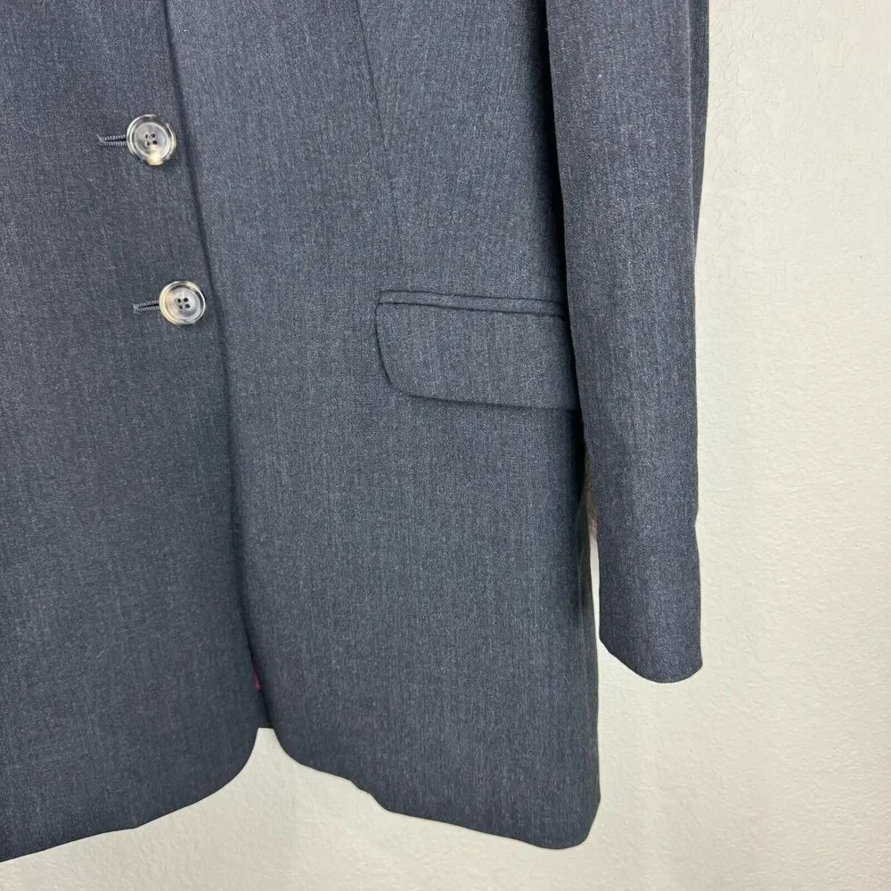 Piazza Sempione Mens Blazer Suit Jacket Size 44 Four Button Blue Front Pocket‎